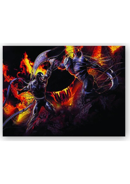 Ahşap Tablo Venom Zehirli Öfke
