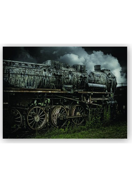 Ahşap Tablo Nostaljik Buharlı Tren