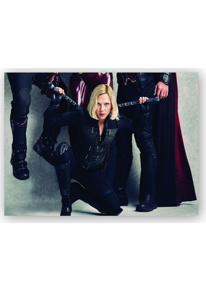 Ahşap Tablo Avengers Infinity War Black Widow
