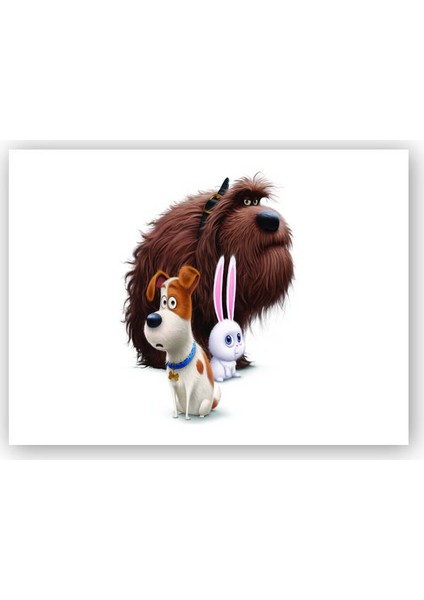 Ahşap Tablo Hayvanların Gizli Yaşamı Max Duke Snowball