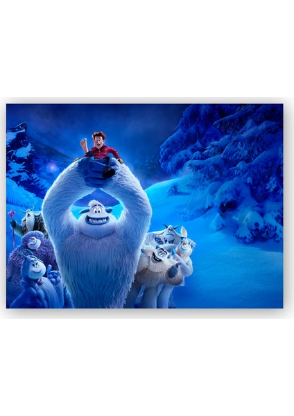 Ahşap Tablo Smallfoot Percy ve Migo Görseli