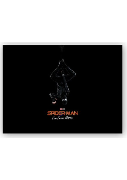 Ahşap Tablo Spiderman Evden Uzakta Ters Askı