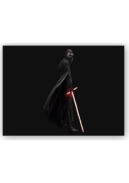 Ahşap Tablo Star Wars Kylo Ren Işın Kılıcı