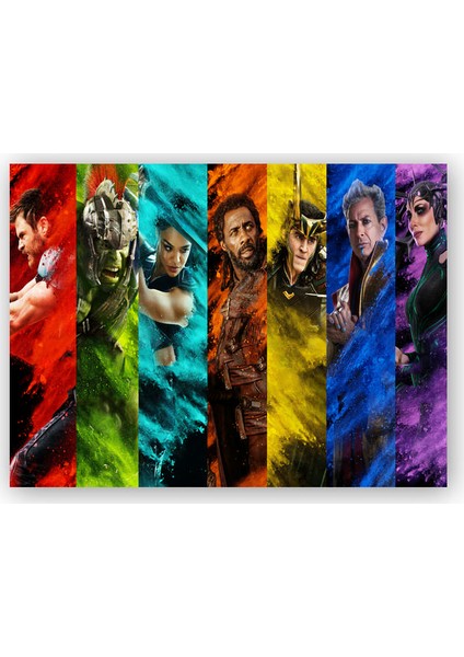 Ahşap Tablo Thor Ragnarok Jeff Goldblum Anthony Hopkins Cate Blanchett