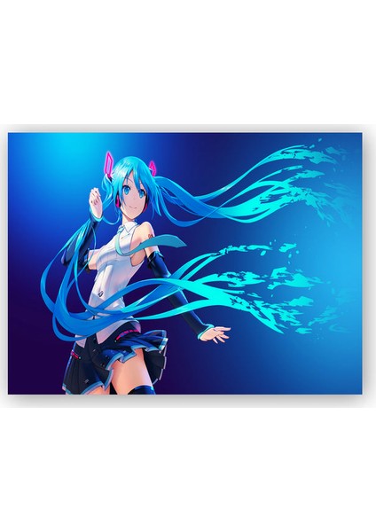 Ahşap Tablo Anime Kız Uzun Saçlı