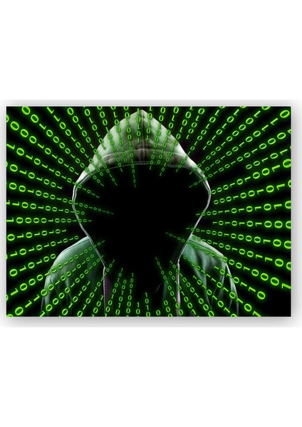 Ahşap Tablo Anonymous Hacker Bits
