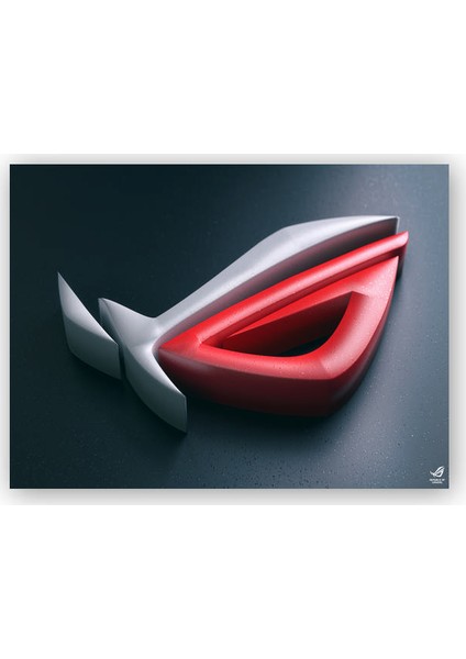 Ahşap Tablo Asus Rog 3D Logo