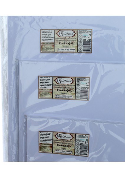 Ebru Kağıdı Beyaz 50 x 70 cm 50'li fiyatları