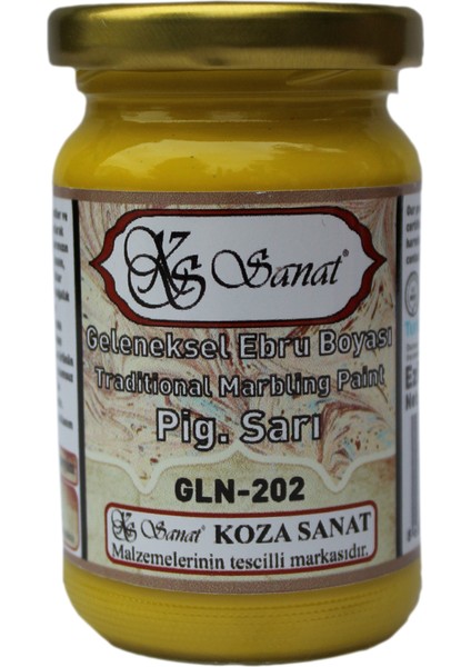 Ebru Boyası Ezilmiş Pigment Sarı 105 cc - Gln - 202