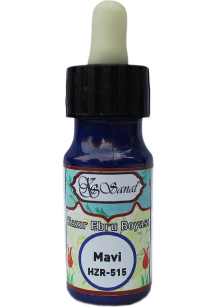 Koza Sanat Ebru Boyası Mavi Damlalıklı 30 ml - Hzr - 515