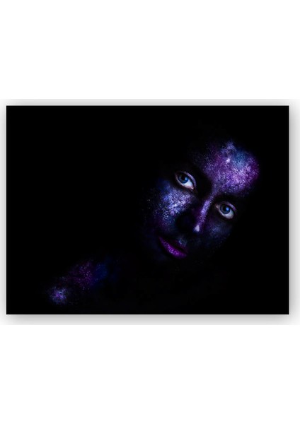 Ahşap Tablo Samanyolu Kadın Yüzü Portre