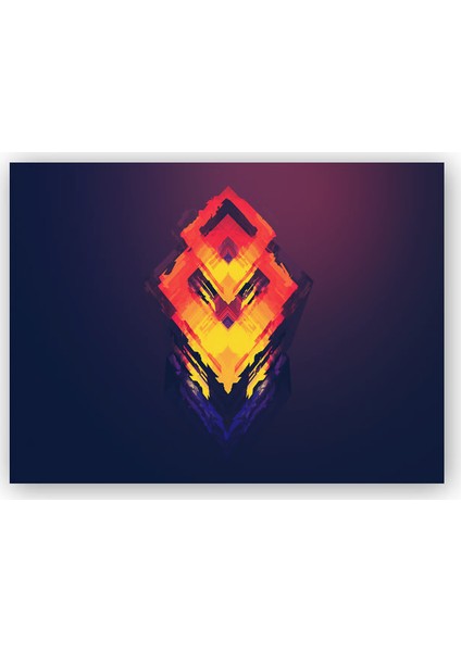 Ahşap Tablo Renkli Dörtgenler Yapı Artwork