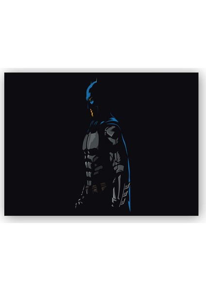 Ahşap Tablo Batman Adalet Ligi Siyah Arkaplan Çizim