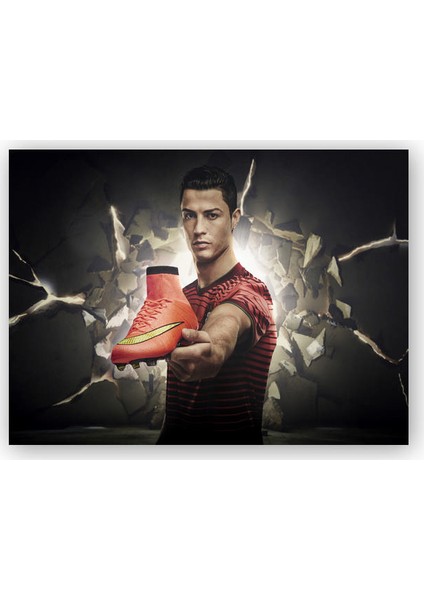 Ahşap Tablo Christiano Ronaldo Nike Mercurial Superfly Krampon