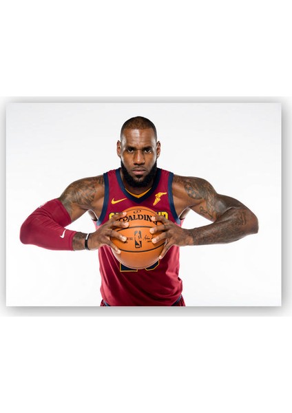 Ahşap Tablo NBA Lebron James Cleveland Cavaliers Bordo Forma