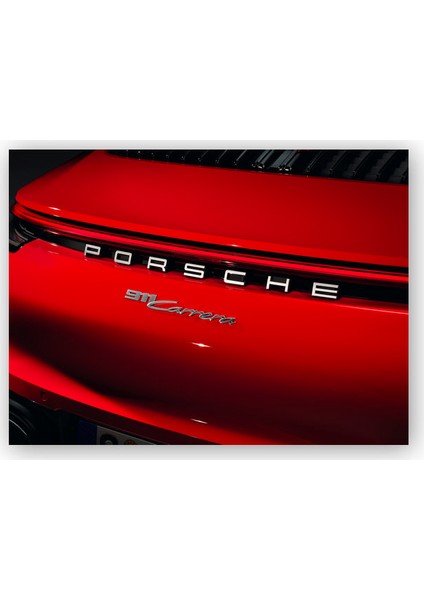 Ahşap Tablo Porsche 911 Carrera Arka Yakın Plan