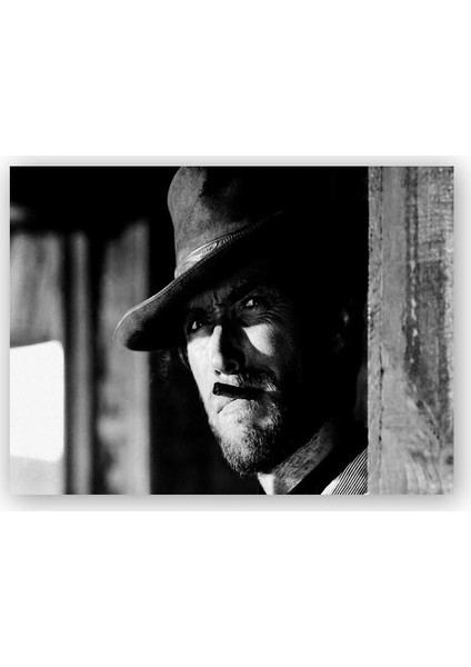Ahşap Tablo İyi Kötü Çirkin Clint Eastwood SB