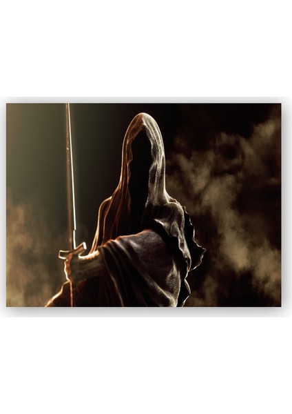 Ahşap Tablo Yüzüklerin Efendisi Nazgul Yakın Plan