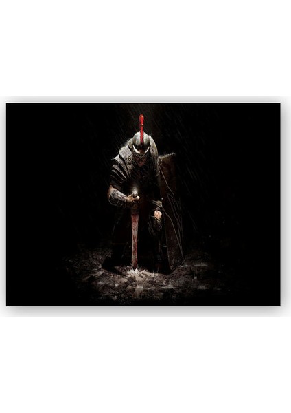 Ahşap Tablo Assassins Creed Suikastçi ve Kılıcı Karanlık Arkaplan