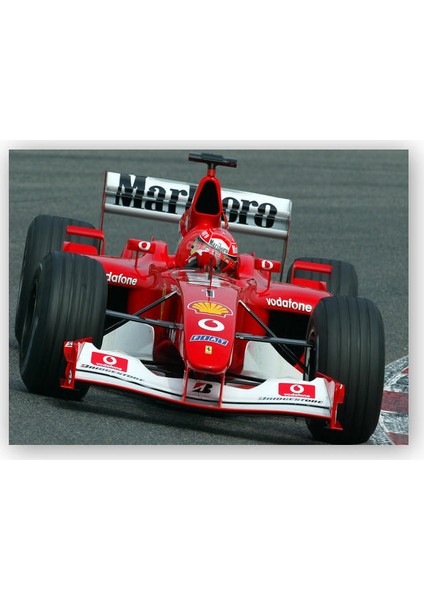Ahşap Tablo Formula 1 Kırmızı Marlboro