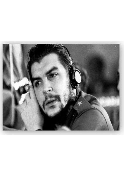 Ahşap Tablo Che Guevara Kulaklıklı