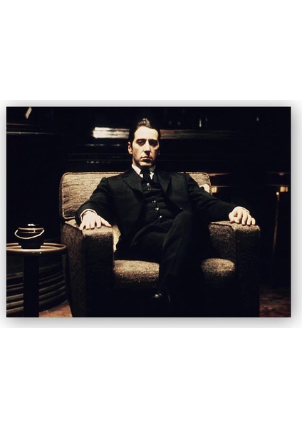 Ahşap Tablo The Godfather Al Pacino Koltukta