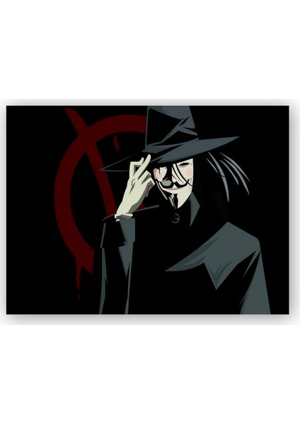 Ahşap Tablo Sıra Dışı V for Vendetta