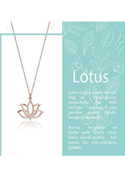 Sembol Gold Lotus Pırlanta Kolye