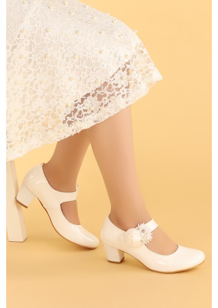 Angelina Rugan Günlük Kız Çocuk 4 Cm Topuklu Abiye Ayakkabı