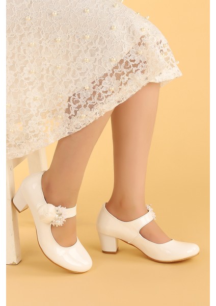 Angelina Rugan Günlük Kız Çocuk 4 Cm Topuklu Abiye Ayakkabı fiyatları