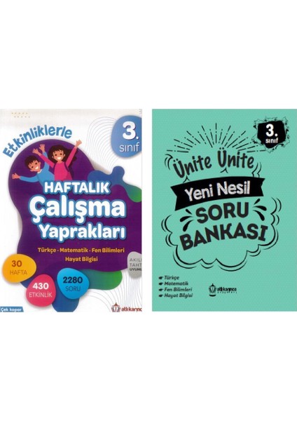 3. Sınıf Tüm Dersler Soru Bankası + Etkinlik 2 Kitap