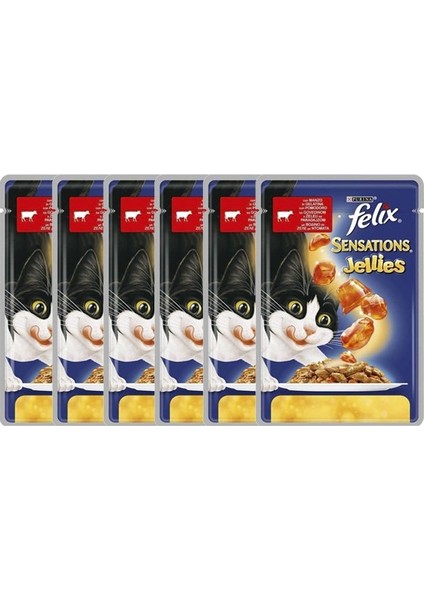 Sığır Etli Domatesli Yaş Kedi Maması 85 gr x 6 Adet