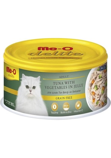 Me-O Delite Jöle İçinde Ton Balığı ve Sebzeli Konserve Kedi Maması 80 gr x 6 Adet fiyatları