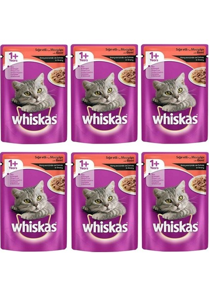 Adult Sığırlı Yaş Kedi Maması 100 gr x 6 Adet