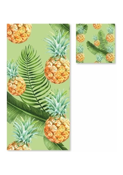 Sticker Beyaz Eşya Set Kaplama Folyosu Ananas Desenli