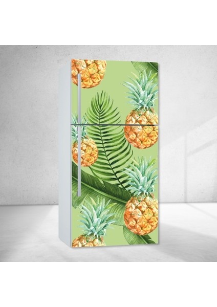 Sticker Buzdolabı Kaplama Folyosu Ananas Desenli