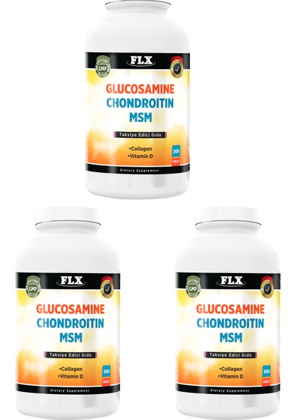 Glucosamine Chondroitin Msm x 3 Kutu 900 Tablet