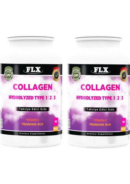 Collagen Tip-1 Tip-2 Tip-3 Hyoluronic Asit Vitamin C 90 Tablet x 2 Kutu 180 Tablet