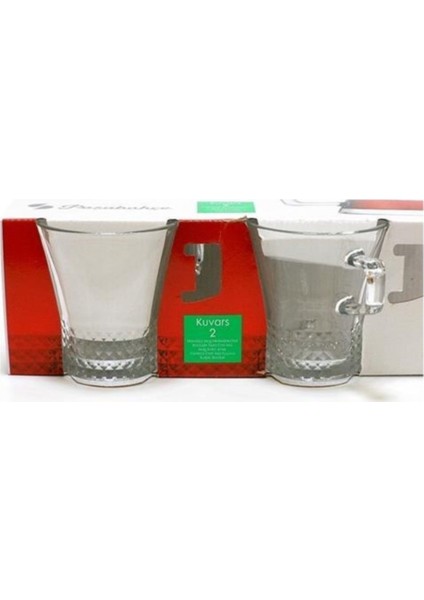 55703 Kuvars Kulplu Çay Bardağı 250 cc 2'li