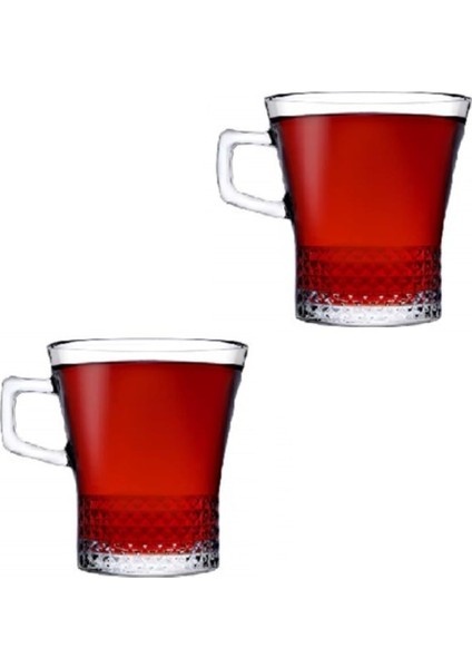 55703 Kuvars Kulplu Çay Bardağı 250 cc 2'li
