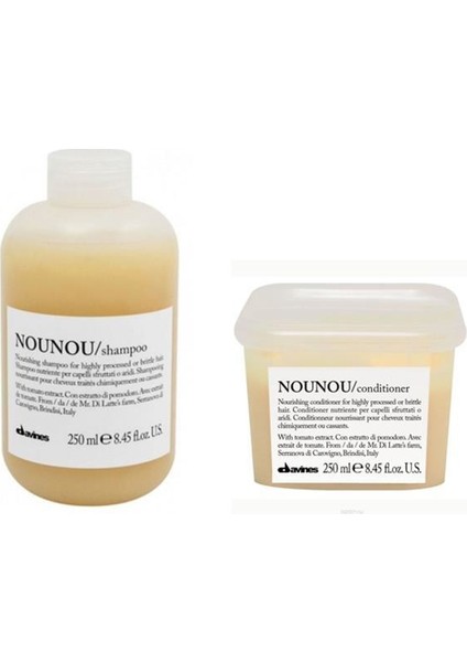 Nounou Nourishing Boyalı Saç Şampuanı 250 ml + Saç Kremi 250 ml