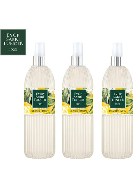 Limon Kolonyası | 150 ml Sprey ( Pvc Şişe - 80 Derece ) x 3 Adet