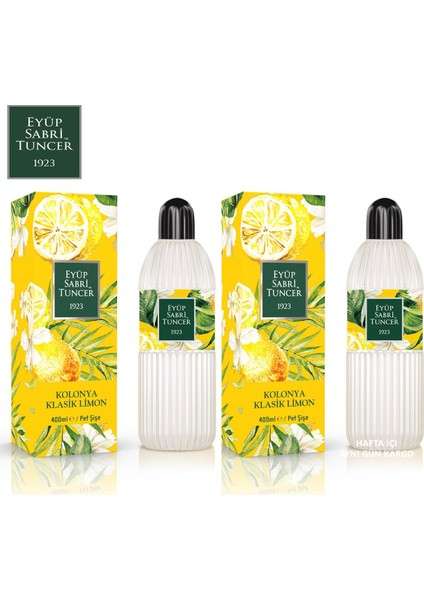 Limon Kolonyası | 400 ml ( Pvc Şişe – 80 Derece ) x 2 Adet