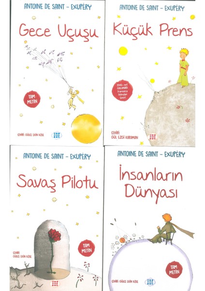 Gece Uçuşu - Küçük Prens - Savaş Pilotu - İnsanların Dünyası Set 4'lü - Antoine De Saint-Exupery