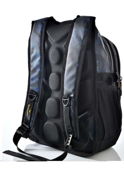 Kamuflaj Desen 4 Bölmeli Su Geçirmez Kumaş Okul Sırt Çantası Mavi modelleri