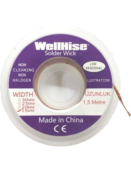 Wh 1515 1.5 mm Lehim Çekme Teli Sökme Fitili