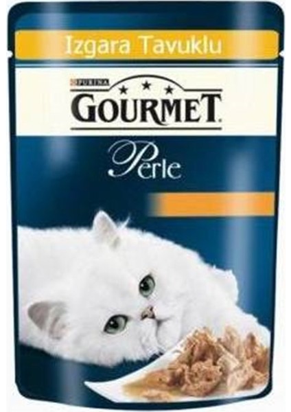 Gourmet Perle Izgara Tavuklu Yaş Kedi Maması 85 gr