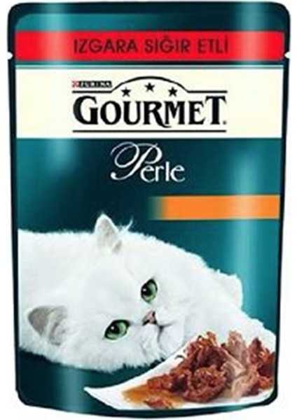 Gourmet Perle Izgara Sığır Etli Yaş Kedi Maması 85 G