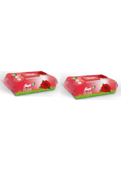 Gül Kokulu Islak Havlu Mendil 90'lı x 2 (180 Yaprak)