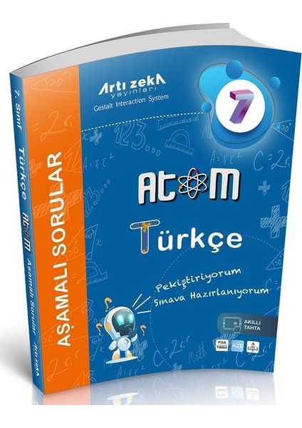 Artı Zeka Yayınları 7. Sınıf Türkçe Atom Beceri Temelli Aşamalı Sorular